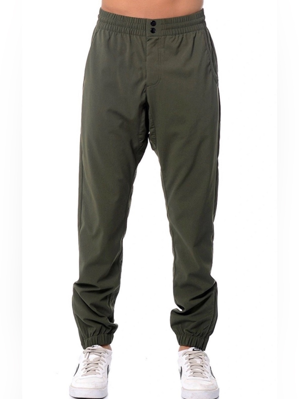 Nike Sportswear® V442 Woven Tapered Slim Fit Joggers in Olive Green Men’s Large